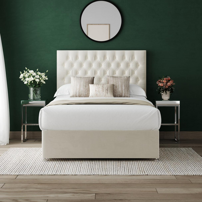 The Kensington Chesterfield Divan Bed – Cream Naples